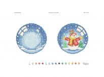 Схема вышивки бисером  «Новогодняя игрушка №6»  (A4)