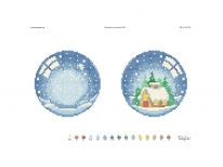 Схема вышивки бисером  «Новогодняя игрушка №5»  (A4)