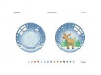 Схема вышивки бисером  «Новогодняя игрушка №3»  (A4)