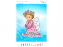 Схема вышивки бисером «Ангел у віночку» (A6)