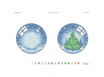 Схема вышивки бисером  «Новогодняя игрушка №8»  (A4)