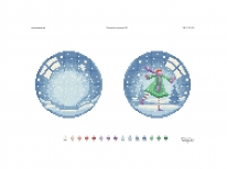 Схема вышивки бисером  «Новогодняя игрушка №1»  (A4)