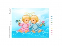 Схема вышивки бисером «Двійнята» (A6)