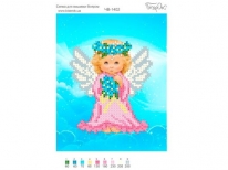 Схема вышивки бисером «Ангел с букетом» (A6)