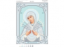 Схема вышивки бисером «МБ Семистрельная»/серебро/ (A6)