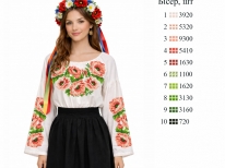 Заготовка блузи «Пишні маки Б-007» 