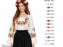 Заготовка жіночої блузи «Ніжні лілії рожеві»