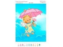 Схема вышивки бисером «Ангел с зонтиком» (A6)