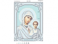 Схема вышивки бисером «МБ Казанская»/серебро/ (A6)