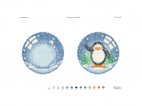 Схема вышивки бисером  «Новогодняя игрушка №4»  (A4)