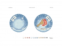 Схема вышивки бисером  «Новогодняя игрушка №7»  (A4)